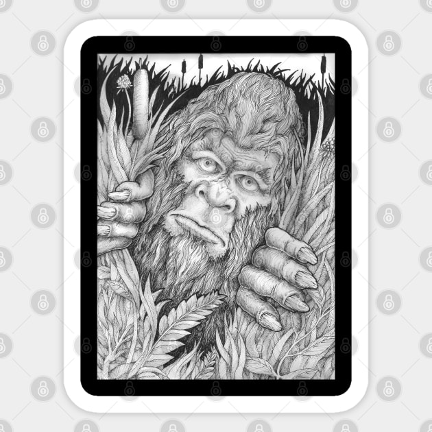 Bigfoot, Sasquatch, cryptid, cryptozoology, big foot Sticker by AltrusianGrace